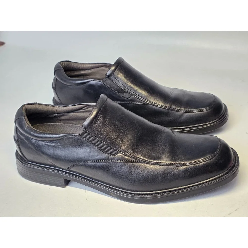 Nunn Bush‎ Men's Dress Shoes Size 13 Black Leather Slip On Comfort Gel Loafers